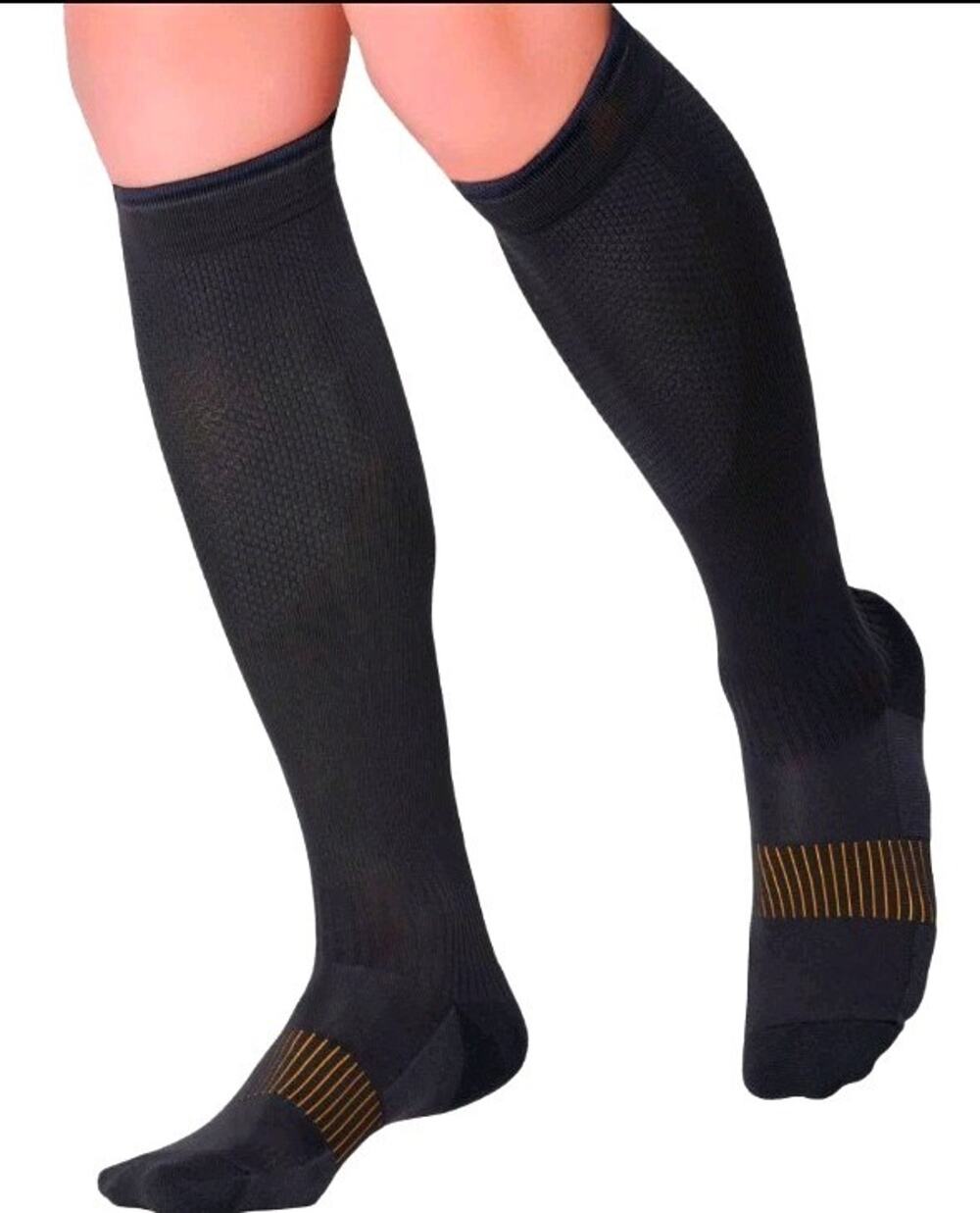 Copper Fit Pro Air Series Compression Socks 2 Pair Black S/M Unisex